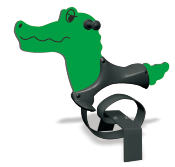 PE Plate Spiral Spring Plastic Dinosaur Rocking Chair 1